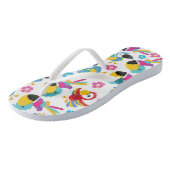 Kleurrijke parrots, tropische parrots, vogels, blo teenslippers (Schuin)