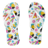 Kleurrijke parrots, tropische parrots, vogels, blo teenslippers (Voetbed)