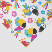 Kleurrijke parrots, tropische parrots, vogels, blo tissuepapier (Detail)
