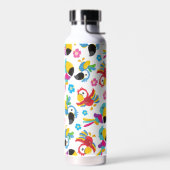 Kleurrijke parrots, tropische parrots, vogels, blo waterfles (Links)