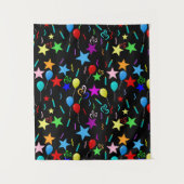 Kleurrijke partijballonnen en sterren wandkleed (Voorkant)