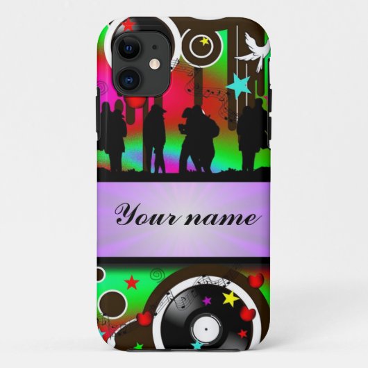 Kleurrijke party mensen dansen Case-Mate iPhone case (Achterkant)