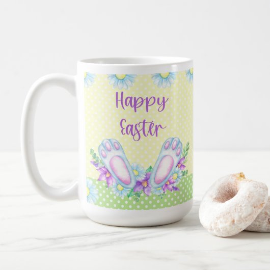 Kleurrijke Pasen Design met Bunny Ears en Spring Koffiemok (Met donut)