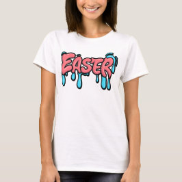 Kleurrijke Pasen Drip Tekst Graffiti Stijl Ontwerp T-shirt