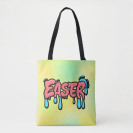 Kleurrijke Pasen Drip Tekst Graffiti Stijl Ontwerp Tote Bag