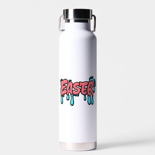 Kleurrijke Pasen Drip Tekst Graffiti Stijl Ontwerp Waterfles (Voorkant)