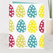 Kleurrijke Pasen Eieren Gelukkig Pasen Groet Kaart (Achterkant)