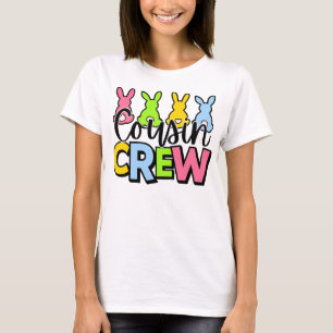 Kleurrijke Pasen konijnen Cousin Crew T-shirt
