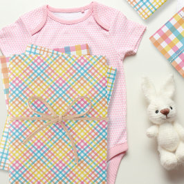 Kleurrijke Pasen Plaid Inpakpapier Vel