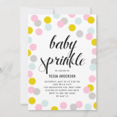 Kleurrijke pasta Confetti Stippen Lijst Baby Kaart (Voorkant)