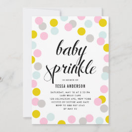 Kleurrijke pasta Confetti Stippen Lijst Baby Kaart