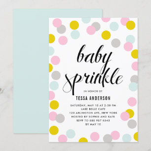 Kleurrijke pasta Confetti Stippen Lijst Baby Kaart