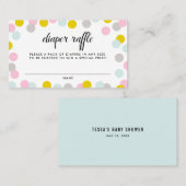 Kleurrijke pasta-Confetti Stippen Lijst luier Raff Visitekaartje (Voorkant / Achterkant)