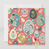 Kleurrijke pasta-eieren kaart (Achterkant)