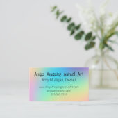 Kleurrijke pasta-gradiënt visitekaartje (Staand voorkant)