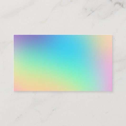 Kleurrijke pasta-gradiënt visitekaartje (Achterkant)
