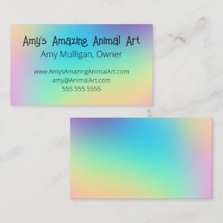 Kleurrijke pasta-gradiënt visitekaartje