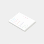 Kleurrijke pasta Hallo persoonlijke advertentie Post-it® Notes (Schuin)