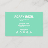 Kleurrijke pasta's met minimale groene strepen visitekaartje (Achterkant)