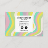 Kleurrijke pasta's minimaliseren koel visitekaartje (Achterkant)