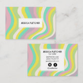 Kleurrijke pasta's minimaliseren koel visitekaartje (Voorkant / Achterkant)