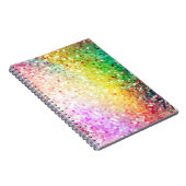 Kleurrijke pasta's Retro Glitter 2 Notitieboek (Rechterzijde)