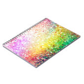 Kleurrijke pasta's Retro Glitter 2 Notitieboek (Linkerzijde)