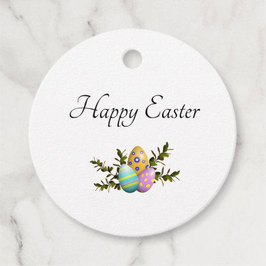 Kleurrijke pasta's Verdroogde paaseieren Bedankjes Labels (Voorkant)
