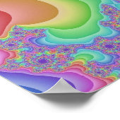 Kleurrijke pasteelregenboog poster (Hoek)