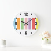 Kleurrijke pasteeltjes grote klok (Huis)