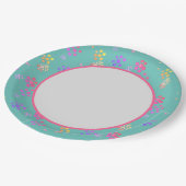 Kleurrijke pasteitekorrels papieren bordje (Gekanteld)