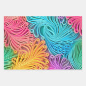 Kleurrijke pastel abstract ontwerppatroon inpakpapier vel (Voorkant 3)