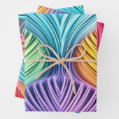 Kleurrijke pastel abstract ontwerppatroon inpakpapier vel (In situ)