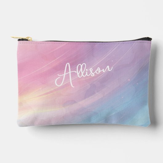 Kleurrijke pastel Abstract regenboogpatroon, roze Etui (Voorkant)