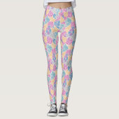 Kleurrijke pastel Abstracte geometrische vormen li Leggings (Voorkant)