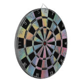 Kleurrijke pastel Abstracte kunst Dartbord (Voorkant Links)