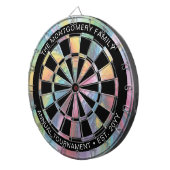 Kleurrijke pastel Abstracte kunst gepersonaliseerd Dartbord (Voorkant Rechts)