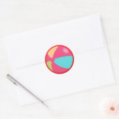 Kleurrijke Pastel Beach Ball Ronde Sticker (Envelop)