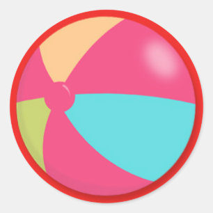 Kleurrijke Pastel Beach Ball Ronde Sticker