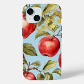 Kleurrijke Pastel Blauw, Rood en Goud Appelfruit Case-Mate iPhone Case (Achterkant)