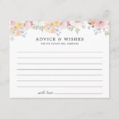 Kleurrijke Pastel Bloem Bruiloft Advieskaart (Voorkant)