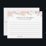 Kleurrijke Pastel Bloemen Bruiloft Feest Advieskaa Advieskaart<br><div class="desc">Mooie pastel bloemen bruiloft 'advies en wensen' kaart met zachte roze,  oranje en gele pastelbloemen.</div>