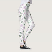 Kleurrijke pastel bloemen sprookjes patroon leggings (Rechts)