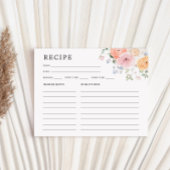 Kleurrijke Pastel Bloemen Vrijgezellenfeest Recept Informatiekaartje