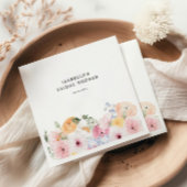 Kleurrijke Pastel Bloemige Bruids-Shower Servet