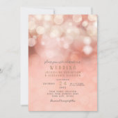 Kleurrijke Pastel Bokeh Twinkling Lights Blush Pin Kaart (Voorkant)