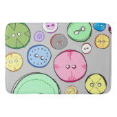 Kleurrijke pastel Buttonnen Badmat (Voorkant)