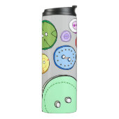 Kleurrijke pastel Buttonnen Thermosbeker (Gedraaid links)