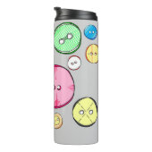 Kleurrijke pastel Buttonnen Thermosbeker (Geroteerd rechts)