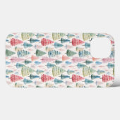 Kleurrijke Pastel Christmas Pine Trees Patroon Case-Mate iPhone Case (Achterkant (horizontaal))
